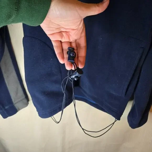 OLD NAVY Men's Navy Blue & Gray Quarter-Zip Fleece Small 0327 - Picture 4 of 9